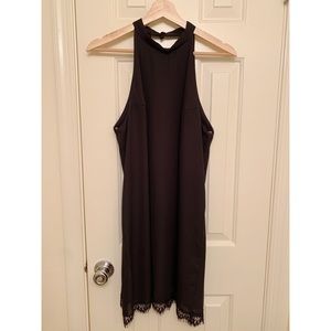 Lulu’s Black Lace Trim Dress Size L